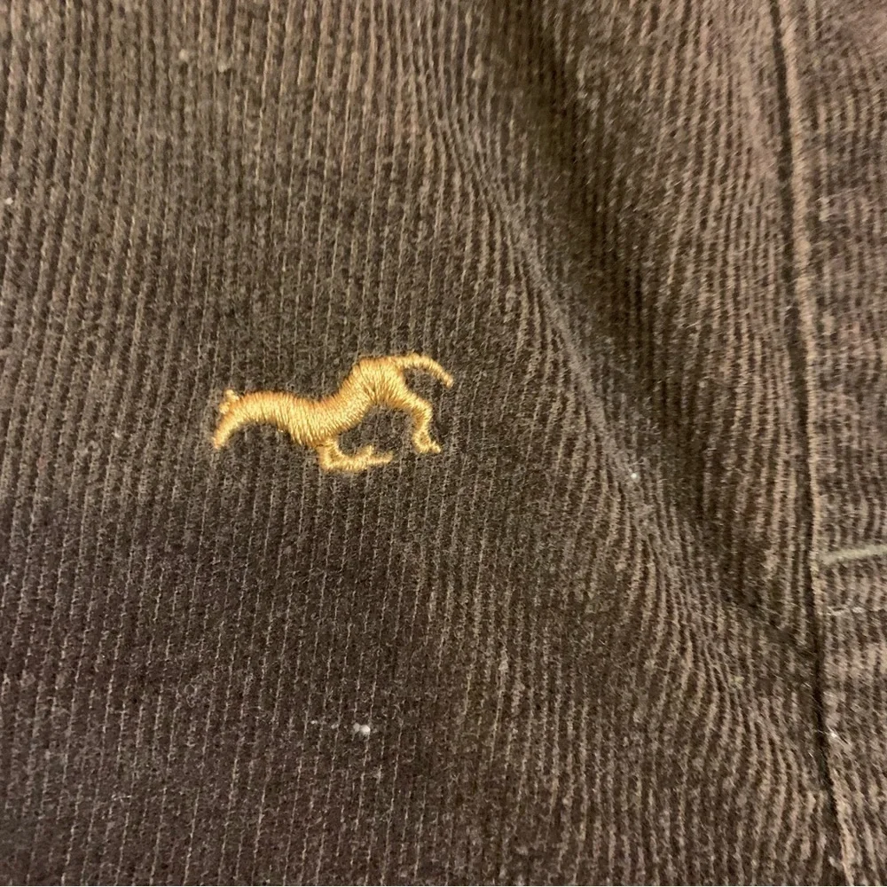 Toddler Cre8ions Brown Corduroy Horse Overalls